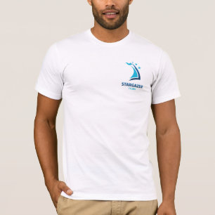 Stargazerフィルムポケットロゴショートスリーブ、白 Tシャツ