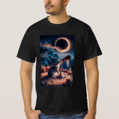 Stargazer Cat: Cosmic Dreamer T-Shirt Tシャツ (正面)