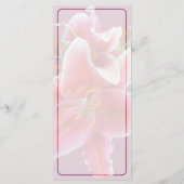 Stargazer Liliesのメニュ結婚ーのクラスタ メニュー (裏面)