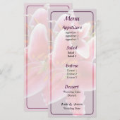 Stargazer Liliesのメニュ結婚ーのクラスタ メニュー (正面/裏面)