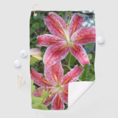 Stargazer Lilies Garden Floral ゴルフタオル (インサイチュ)