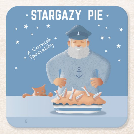 Stargazy Pie スクエアペーパーコースター (正面)
