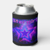 StarGirl – 紫と黒のKoozie 缶クーラー (缶正面)