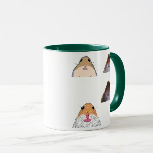 Staring Hamster Funny Meme Mug Memes Set マグカップ (正面右)