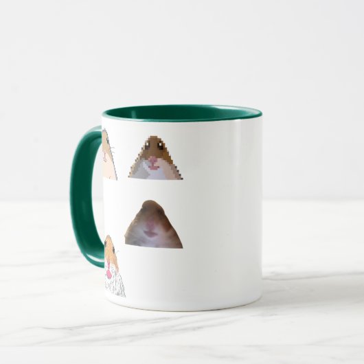 Staring Hamster Funny Meme Mug Memes Set マグカップ (正面左)