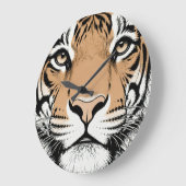 Staring Tiger Face, Tiger ラージ壁時計 (傾斜)