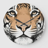Staring Tiger Face, Tiger ラージ壁時計 (正面)