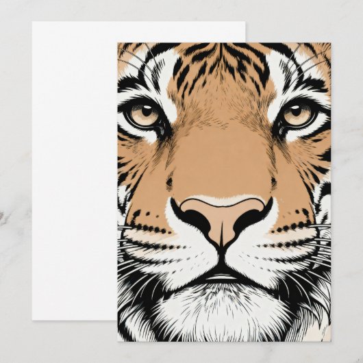 Staring Tiger Face, Tiger 招待状 (正面/裏面)