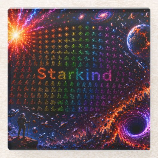 Starkind – 生命の宇宙的進化 ガラスコースター (正面)