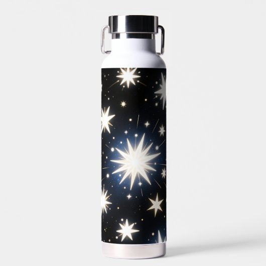 Starlight Bursts ,Radiant Cosmic Pattern ウォーターボトル (正面)