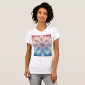 Starlight Crystal Snowflake — Pastel Gem Mandala Tシャツ (正面フル)
