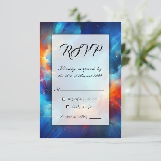 Starlight Fusion of Fire and Ice Wedding 出欠カード (スタンド正面)