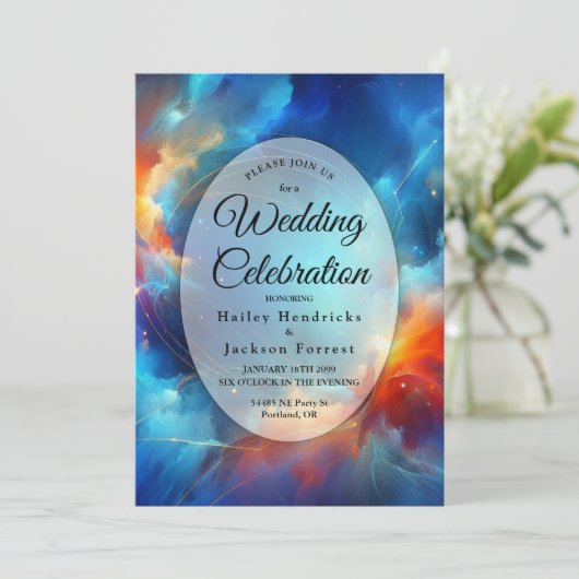 Starlight Fusion of Fire and Ice Wedding 招待状 (スタンド正面)