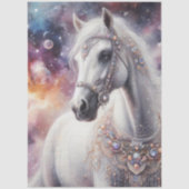 Starlight Galaxy Beautiful Horse Art Decoupage 薄葉紙 (正面)
