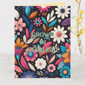 Starlight Greeting Cardで栽培 カード (黄色い花)