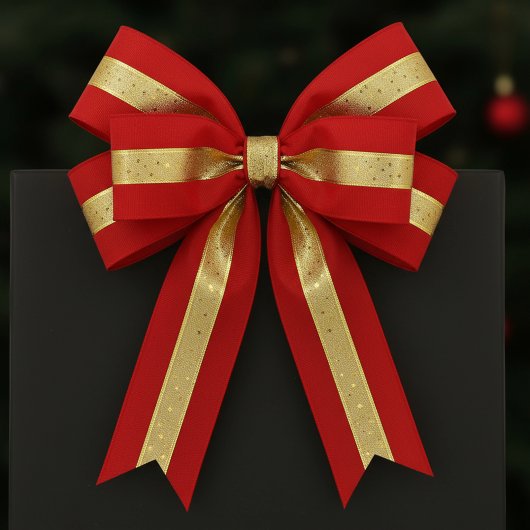 Starlight Red & Gold サテンリボン