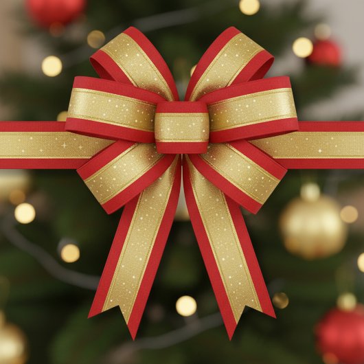 Starlight Red & Gold サテンリボン