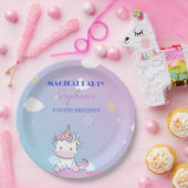 Starlight Unicorn Party Plate ペーパープレート (パーティー)