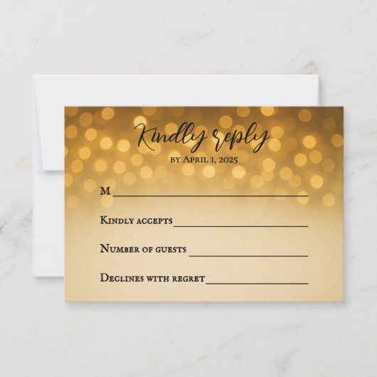 Starlight Vow Wedding RSVP Card (正面)