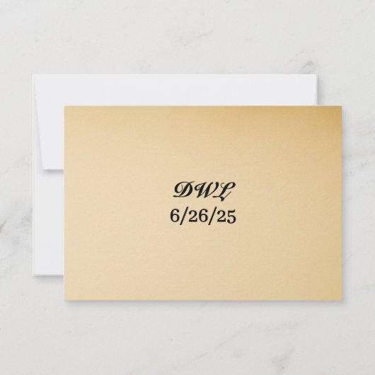 Starlight Vow Wedding RSVP Card (裏面)