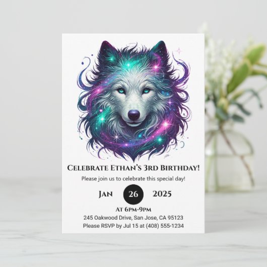 Starlight Wolf Birthday  招待状 (スタンド正面)