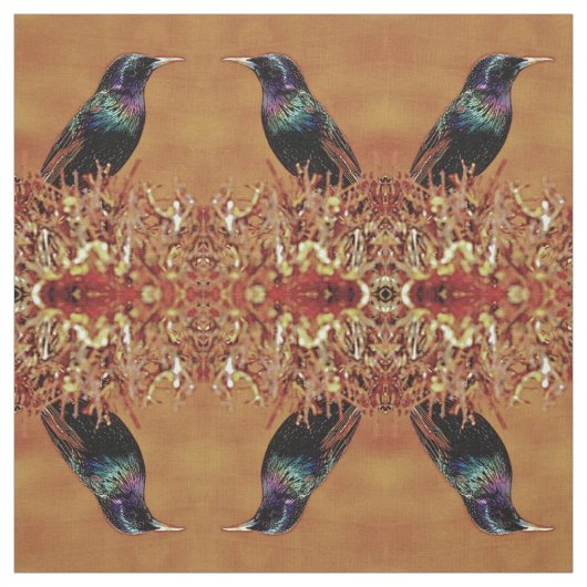 Starlingの鳥の生地 ファブリック (見本)