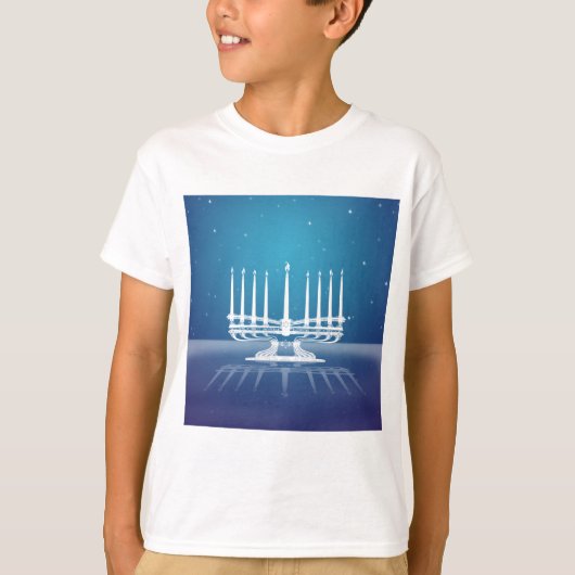Starlit (ユダヤ教)メノラーII Tシャツ (正面)
