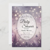 Starlit Enchantment in Bloom Baby Shower 招待状 (正面)