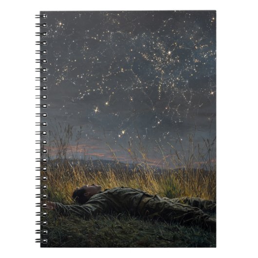 Starlit Field Dreaming Night Notebook ノートブック (正面)
