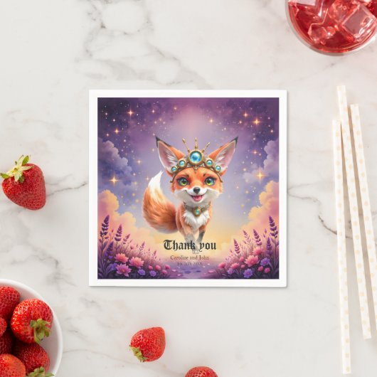 Starlit Fox of the Moonlit Meadows.  スタンダードカクテルナプキン (インサイチュ)