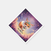 Starlit Fox of the Moonlit Meadows.  スタンダードカクテルナプキン (角)