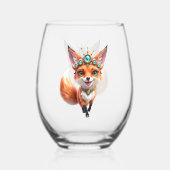 Starlit Fox of the Moonlit Meadows. ステムなしワイングラス (裏面)