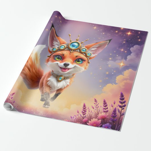 Starlit Fox of the Moonlit Meadows. ラッピングペーパー (アンロールド)