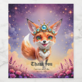 Starlit Fox of the Moonlit Meadows.  ワインラベル (シングルラベル)