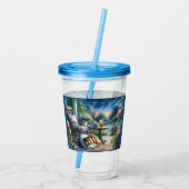 Starlit Garden Porch Sheltie Dream アクリルタンブラー (裏面)