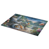 Starlit Garden Porch Sheltie Dream カッティングボード (角)