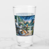 Starlit Garden Porch Sheltie Dream タンブラーグラス (裏面)