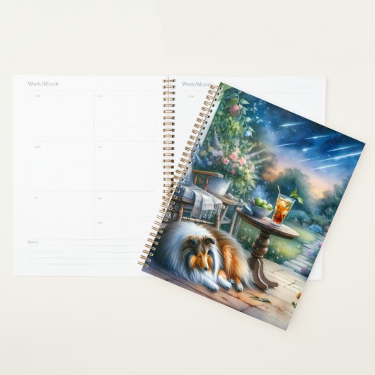 Starlit Garden Porch Sheltie Dream プランナー手帳 (ディスプレー)