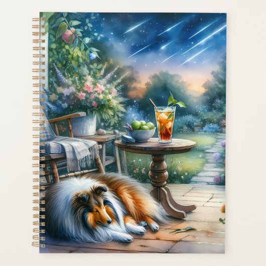 Starlit Garden Porch Sheltie Dream プランナー手帳 (正面)