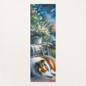Starlit Garden Porch Sheltie Dream ヨガマット (正面)