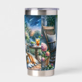 Starlit Garden Porch Sheltie Dream 保温保冷タンブラー (左面)