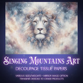 Starlit Majesty Royal Lion Decoupage 薄葉紙