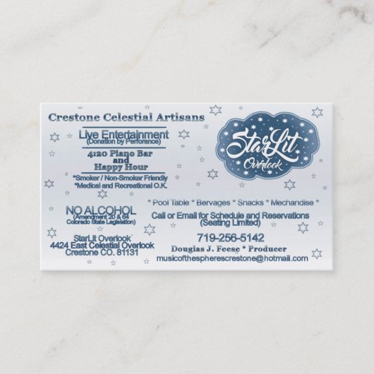 StarLit Overlook Business Card 名刺 (正面)