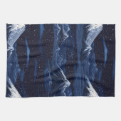 Starlit Peaks – Midnight Mountain Sky (3) キッチンタオル (横)