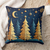 Starlit Tree Dream – Golden Whimsy クッション (ブランケット)