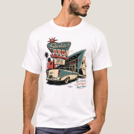 Starlite Bowlヴィンテージ1950sスタイルのボウリングTシャツ Tシャツ