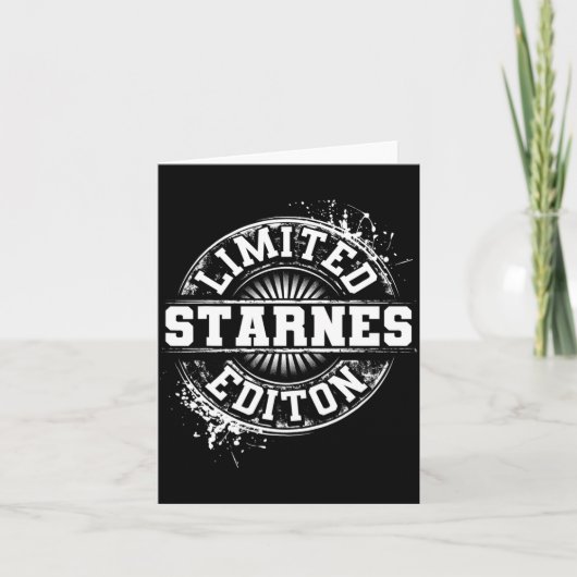 Starnes Funny Surname Family Tree Birthday Gift  カード (正面)