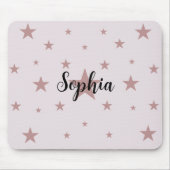 Starryエレガントピンクマウスパッド – カスタマイズ可能 マウスパッド (正面)