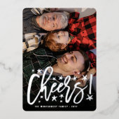 Starry応援ブラシモダン台本の新年写真 箔シーズンカード (正面)