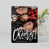 Starry応援ブラシモダン台本の新年写真 箔シーズンカード (立ち正面)